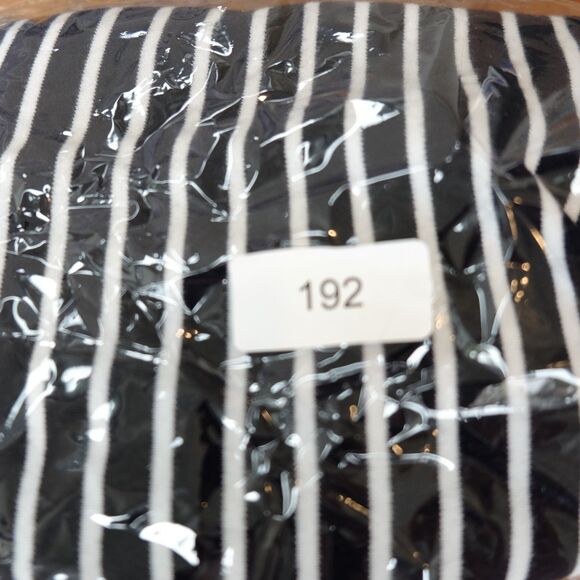 Talbots Sleeveless 100% Cotton Striped Black & White Pockets Dress Sz L - Picture 14 of 14